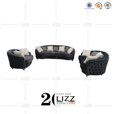 American Chesterfield Hotel Leisure Velvet Fabric Sofa Furniture