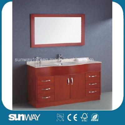 Floor Standing Modern Design Solid Wood Bathroom Furniture