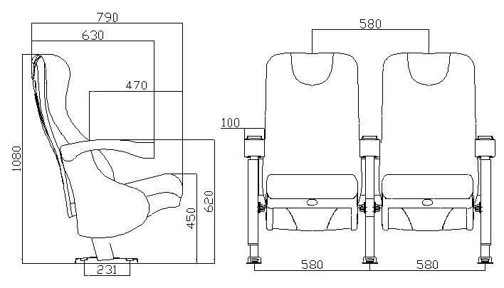 Leather 2D/3D Reclining Media Room Movie Theater Cinema Auditorium Seating