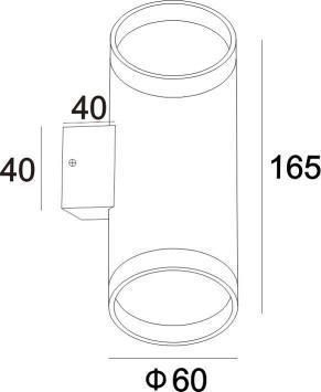 Wall Mounted LED Lamp up and Downlight Lighting GU10 LED Wall Sconce