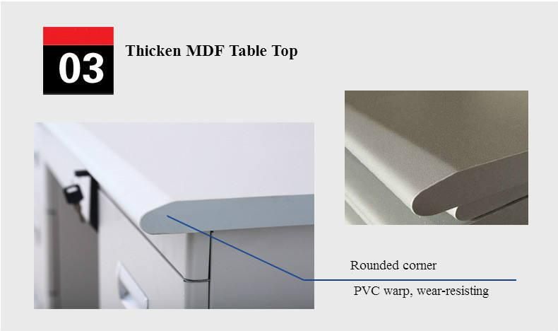 Multi-Drawer Metal Office Storage Employee Table