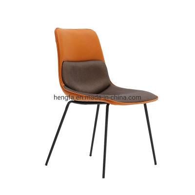 Modern Home Furniture Steel Frame Leather Fabric Restaurant Dining Chairs