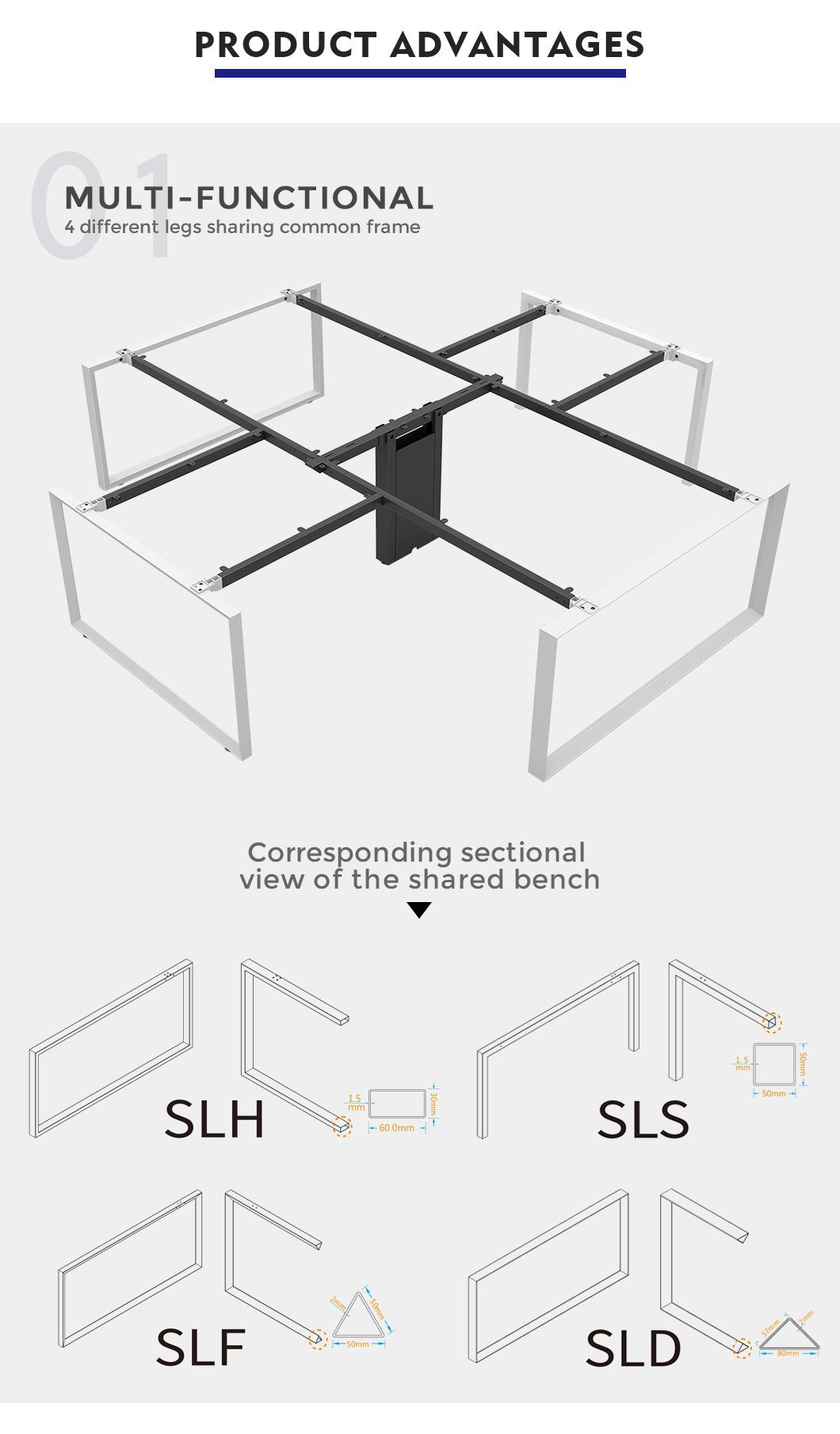 China Manufacture Steel Frame Modern Design Open Space Office Desk 6 Person Furniture6foshan Manufacture Steel Frame Modern Design Open Space Office Desk 6 PE