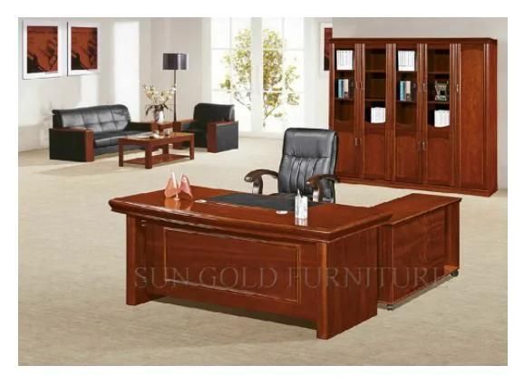 High Quality Wooden Office Desk Modern High Gloss L Shape Bureau Furniture (SZ-OD514)