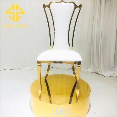 Fashionable Hot-Selling high Back Stainless Steel Dining Chair Hotel Furniture Wedding Events Used