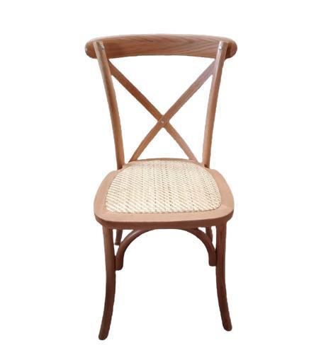 Stackable Rattan Seat Cross Back Chair for Wedding Event