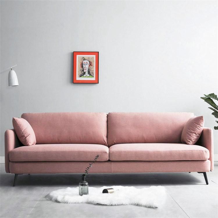 Modern Home Living Room Furniture Set Grey Velvet Fabric Corner Sofa