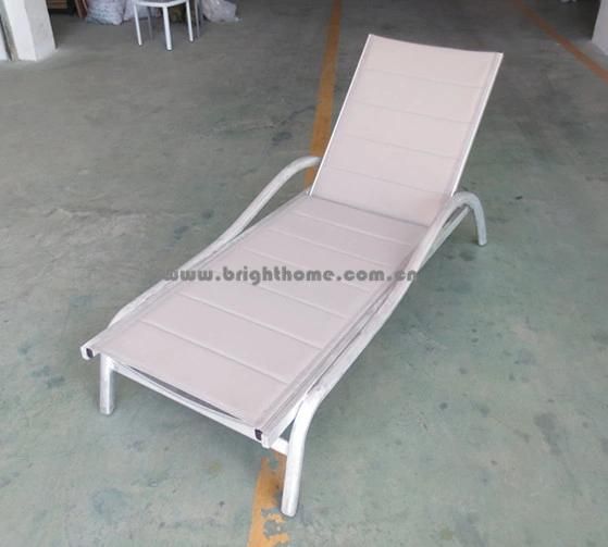 Aluminum Textilene Sun Lounge Beach Sunbed