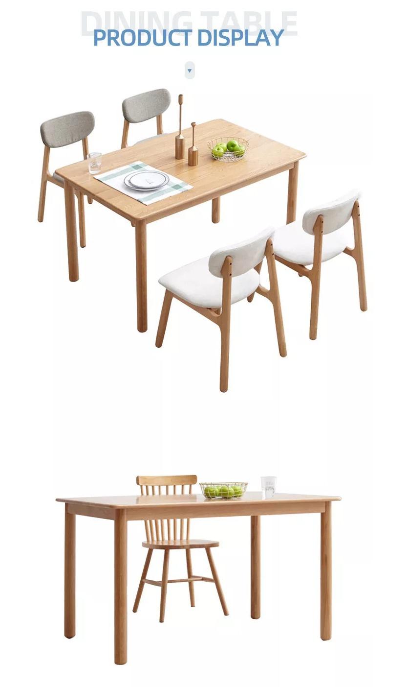 Furniture Modern Furniture Table Home Furniture Wooden Furniture Best Selling Unique Modern Room Furniture Oak Rectangular Dining Table and Chairs Set