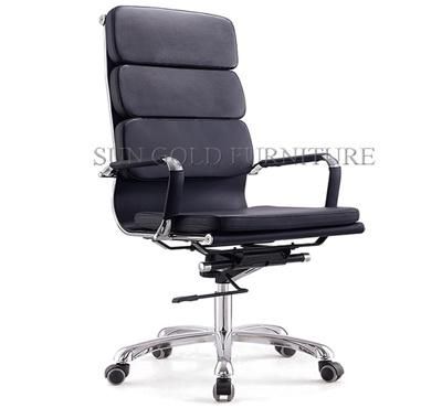 Black Leather Office Chair Comfortable Boss Chair Ergonomic Chair