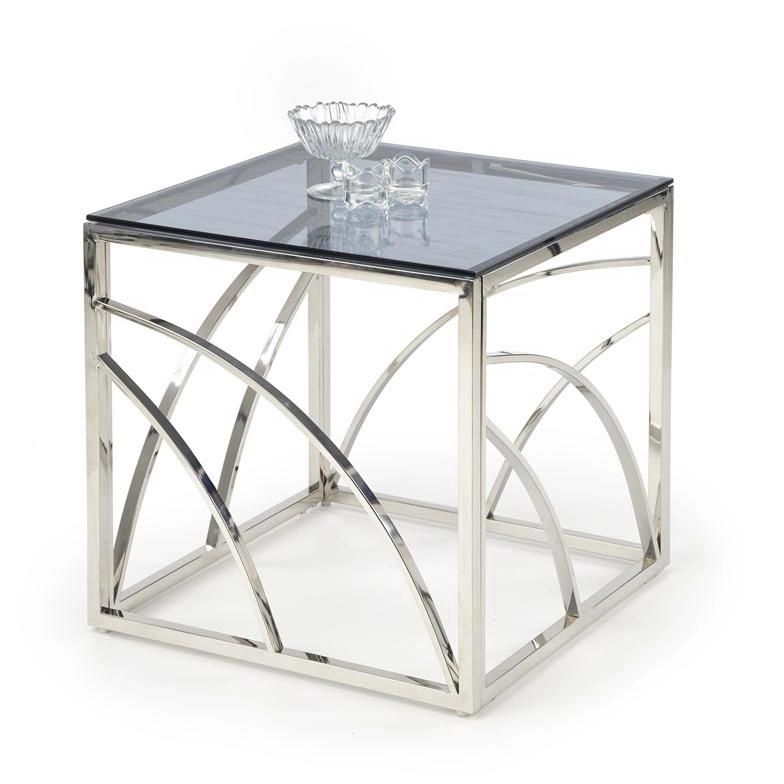 Living Room Modern Furniture Stainless Steel Glass Coffee Center Living Room Table