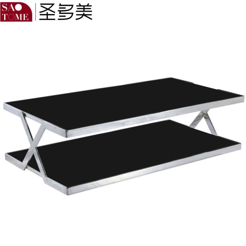 Modern Upscale Living Room Hotel Furniture Glass Coffee Table