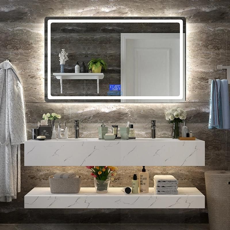 Modern Style Bathroom Cabinet Bathroom Cabinet Vanity with Rock Plate