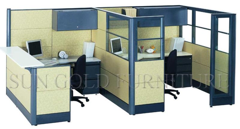 Modern New Center Table Office Partition for 2 Person (SZ-WST829)