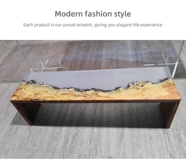 New Arrival Eco Friendly Modern Design Epoxy Resin Dinner River Table