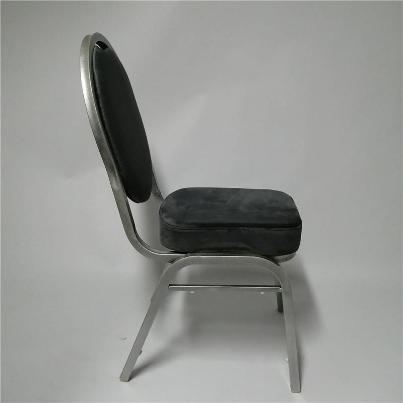 High Density Foam Metal Banquet Chair with Velvet Cover