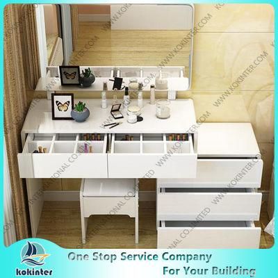 Modern Dressing Table for Bedroom Making up Cabinet Wooden Cabinet