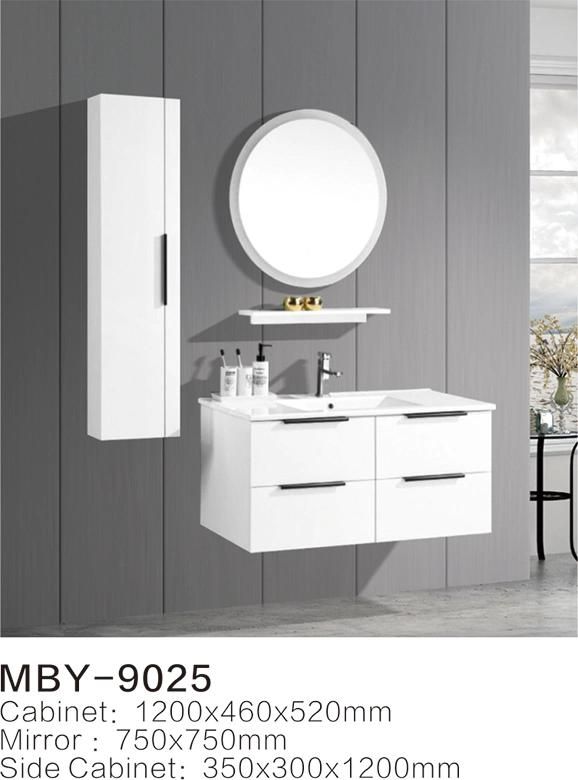 Modern Wall Mounted Waterproof Hotel PVC Bathroom Cabinet