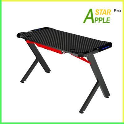 China Wholesale Market Furniture Glass Melamine Gaming Reception Modern LED Standing Computer Laptop Table Executive Gaming Office Desk