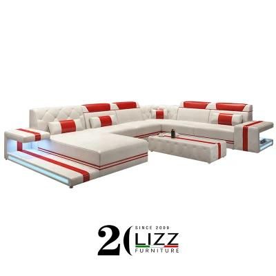 Luxury Sectional Italian Hotel Home Couch 2 Seater Modern Living Room Leisure Genuine Leather Sofa