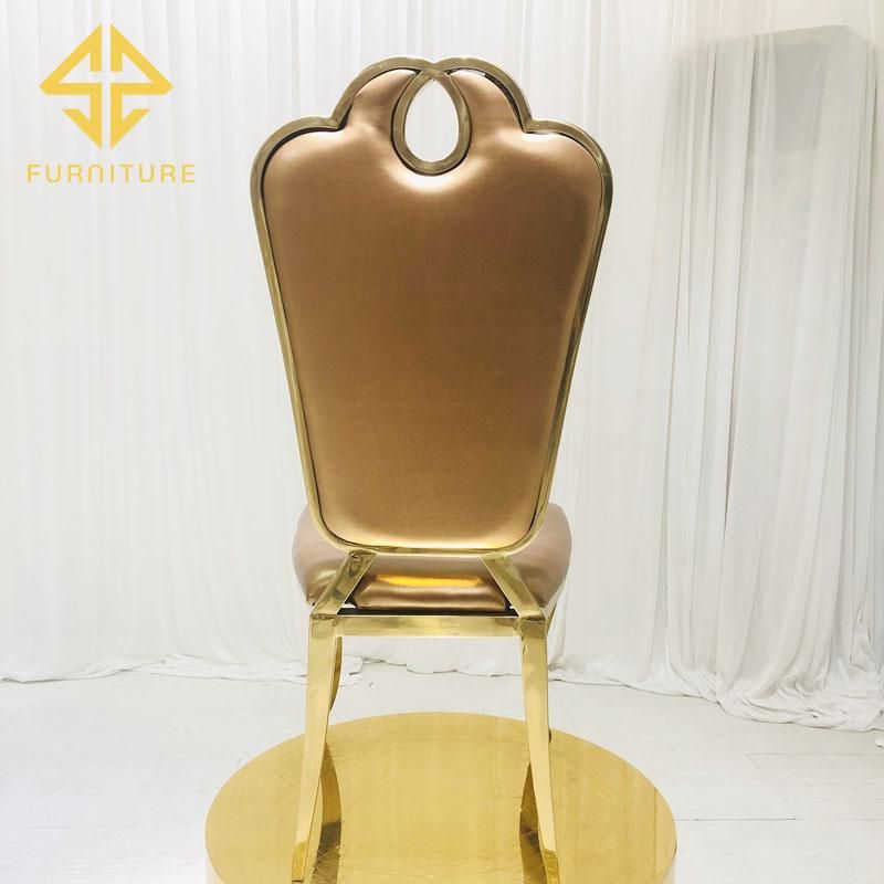 Wholesale Gold Metal Royal Hotel Dining Banquet Wedding Chair