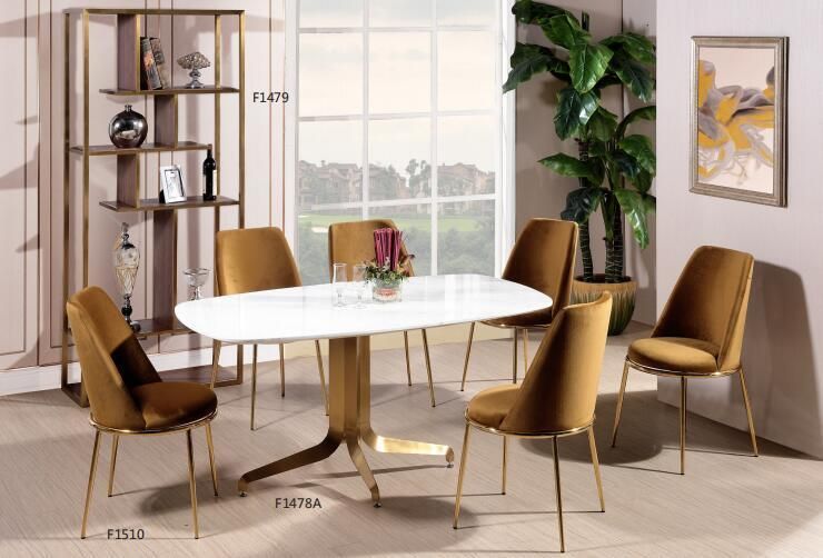 Fashion Modern Home Coffee Table Chair Set Furniture Dining Room Sets One Table with 6 Chairs