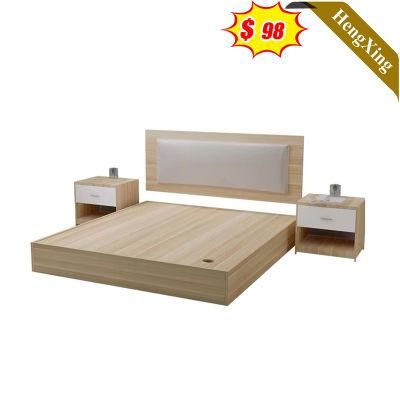 Luxury Hotel 5 Star Bedroom Furniture Set Leather Headboard Side Table Cabinet Queen Single King Size Murphy Beds