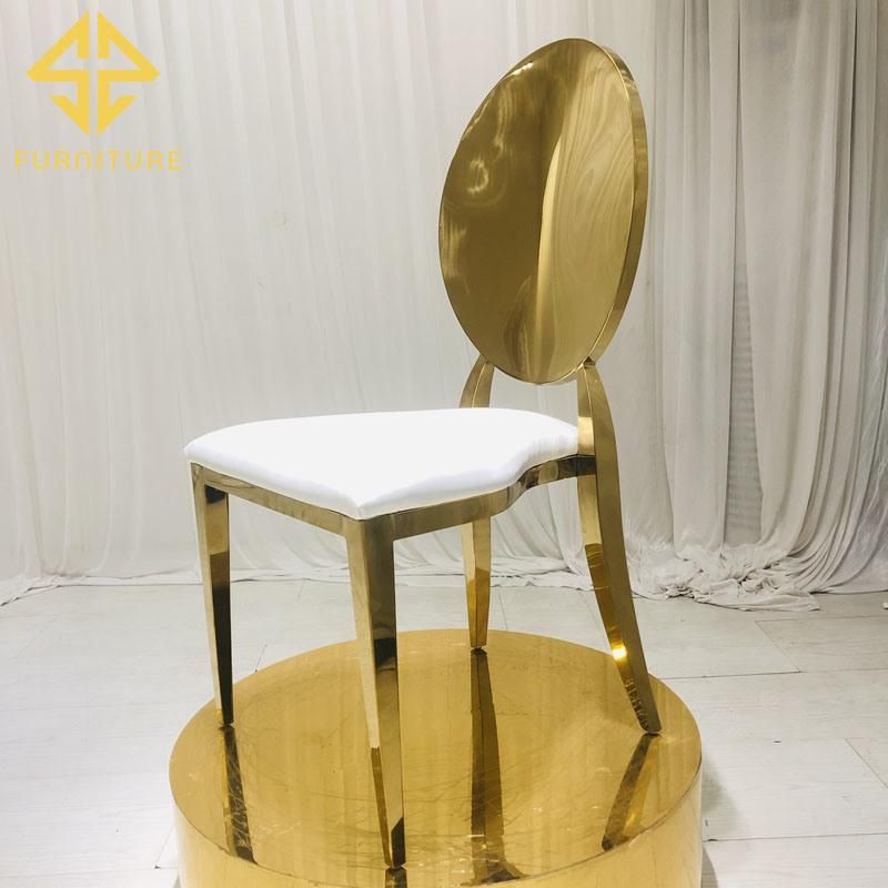 Hot Luxury Design Hotel Furniture Wedding Events Used Dining Stainless Steel Chair