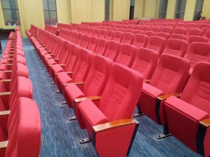 Hongji Auditorium with High Quality Fabric Cover Steel Lecture Hall Church Chair