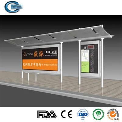 Huasheng Shelter Bus Stop China Steel Bus Shelter Manufacturer Modern Intelligent Service Other Outdoor Furniture Metal Bus Shelter