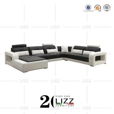 China Factory Wholesale High Quality Modern Hotel Home Furniture Excellent Color Living Room Genuine Leather Sofa