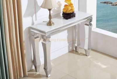 Customized 5 Star Hotel Lobby Lounge Living Room Furniture Factory Price Console Table Side Table Rectangle Marble Table