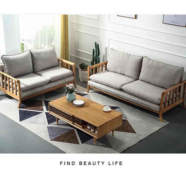 Nordic Oak Japanese Style Simple Modern Living Room Sofa