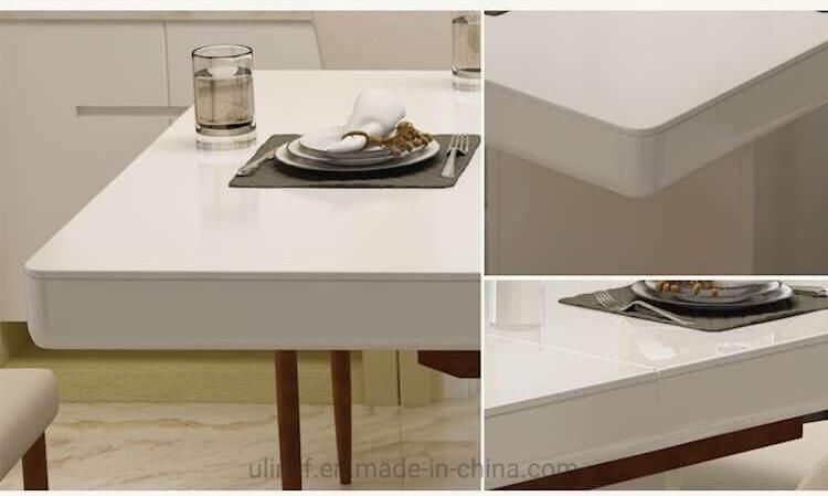 China Wholesale Modern MDF Wooden Table Living Room Canteen Hotel Furniture Dining Table