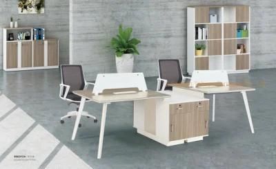 Modern Office Interior Workstation 4 Seats Staff Melamine Partition