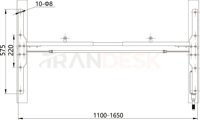 Manual Standing Desk Frame Ergonomic Furniture