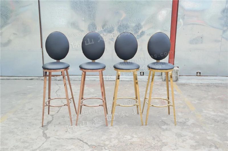 Ss63 Bar Stools High Stools Stainless Steel Household Backrest Bar Stools Modern Minimalist High Chairs Bar Chairs