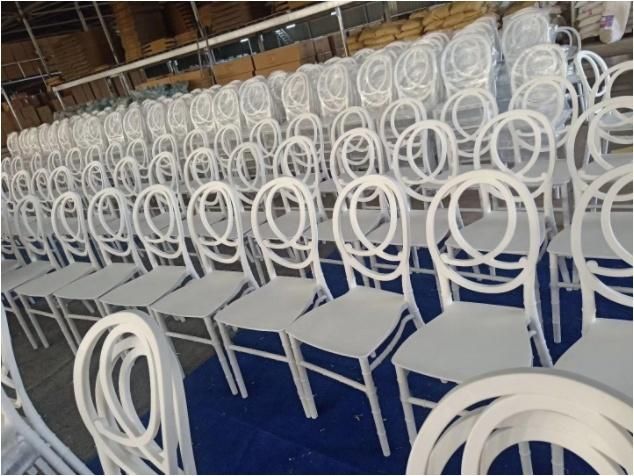 Trending Products 2020 New Arrivals Wedding Favors Chair Chaise Plastique Blanche White Plastic Chairs for Events