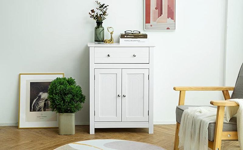 Modern Minimalist White Wooden Bathroom Kitchen Bedroom Storage Cabinet 0243