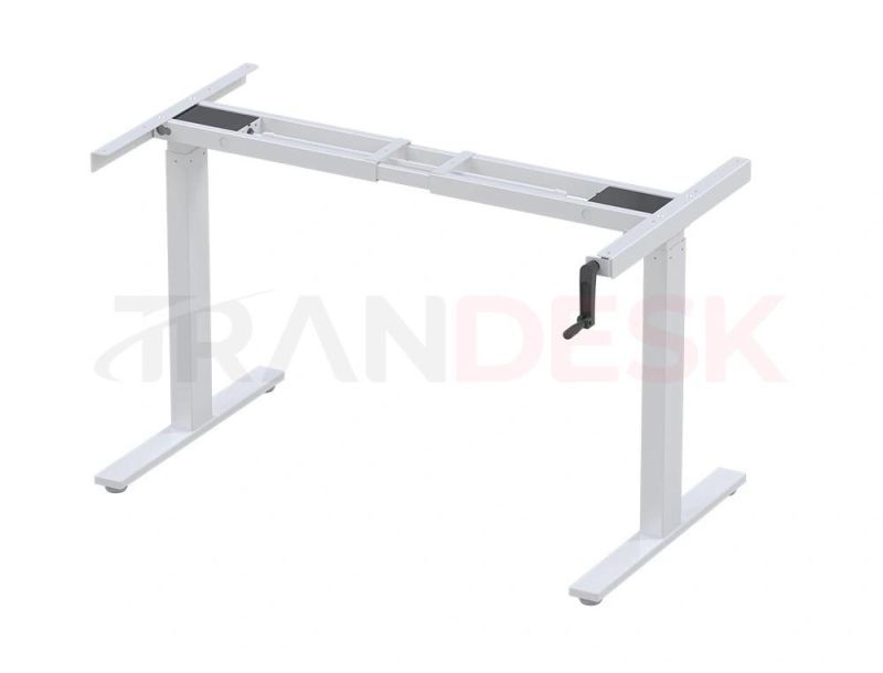 Manual Height Adjustable Desk Frame Sit-Stand Height Adjustable Office Desk