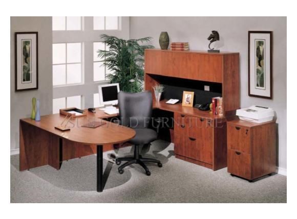 Popular Classical Headmaster Wooden Office Table with File Cabinet (SZ-OD271)