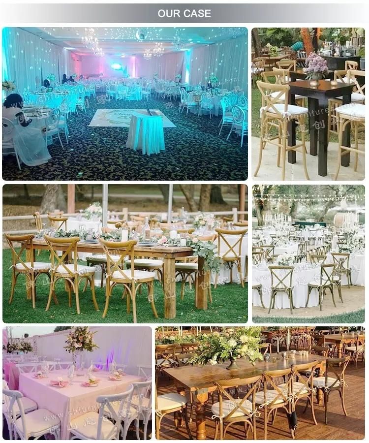 Yc-A76 New Style 2019 Manufacturers Wholesale Aluminum Stacking White Wedding Tiffany Chairs China