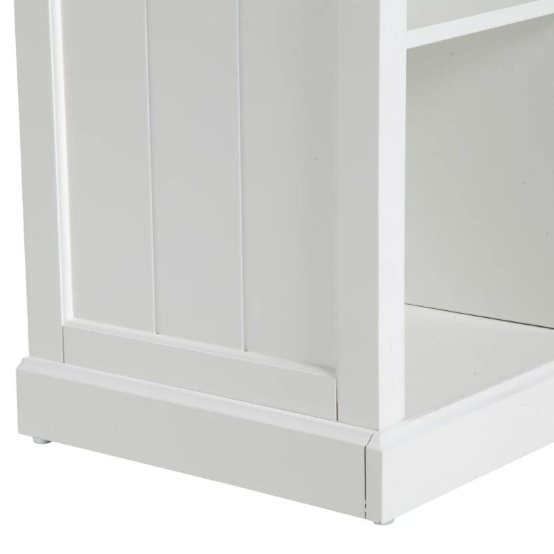 Nova Office Furniture Matte White 5 Drawers Open Book Shelf Modern Home Bookcase for Book Storage