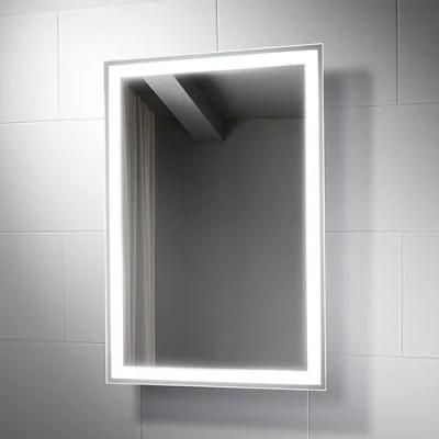 Aluminum Frame Hotel Bathroom Decorative Illuminated Wall Hanging Lighted LED Makeup Mirror