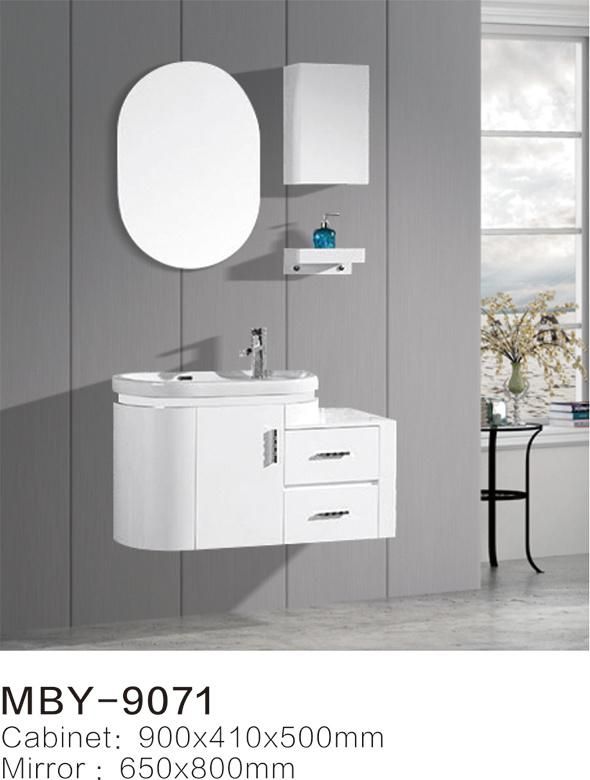 Floor Bathroom Cabinet with LED Mirror