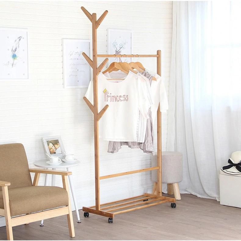 High Quality Modern Wall-Hung Bamboo Clothes Hanger Morderm Clothes Hanger Rack