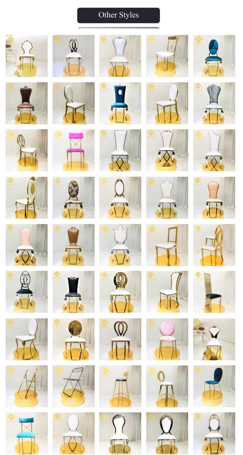 Modern Golden Metal Frame Wedding Banquet Dining Chair