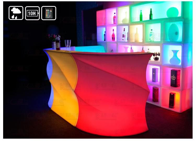 Commercial LED Glowing Bar Furniture Modern Wine Bar Cabinet