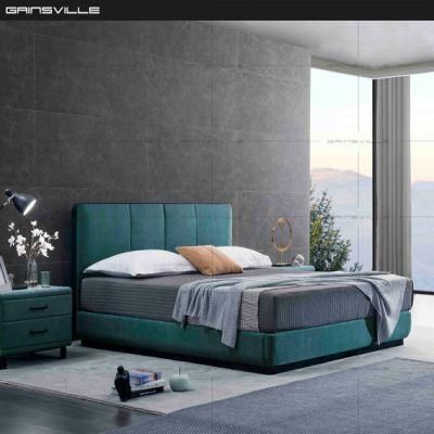 Modern European Furniture Bedroom Sets Fabric Bed King Bed with Metal Legs Gc1823