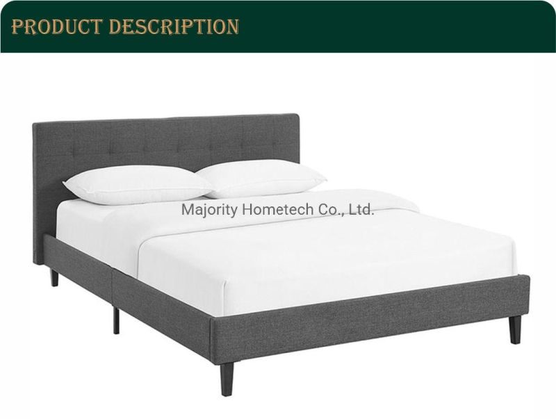 2022 Good Selling Simple Knockdown Upholstered Fabric Bed